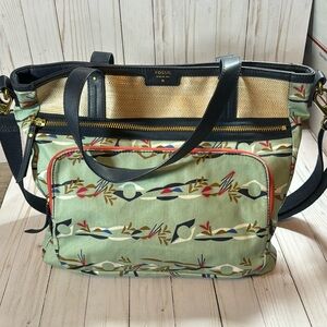 Fossil detachable strap large tote